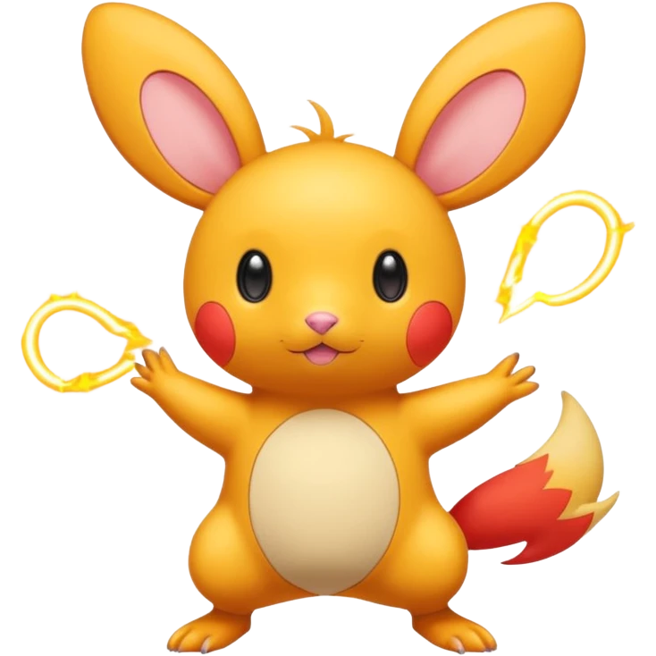 Plusle-Minun-Dedenne-fusion, full body emoji
