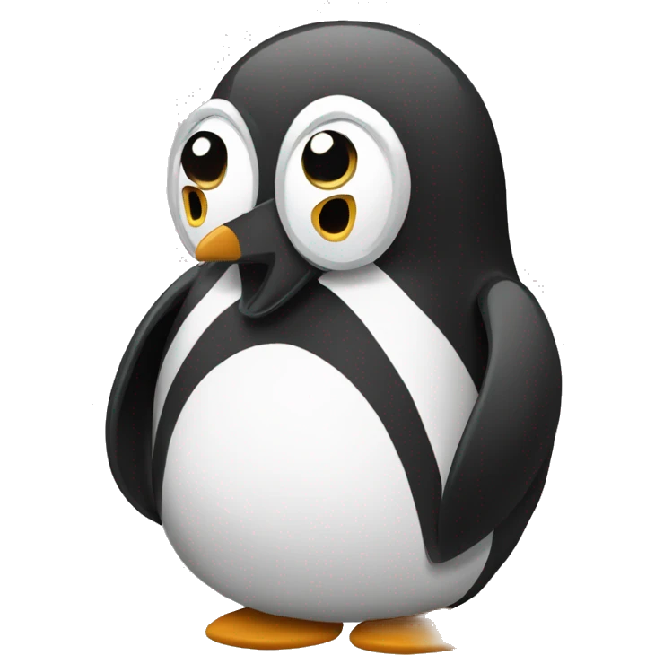 pengiun on computer (linux) emoji