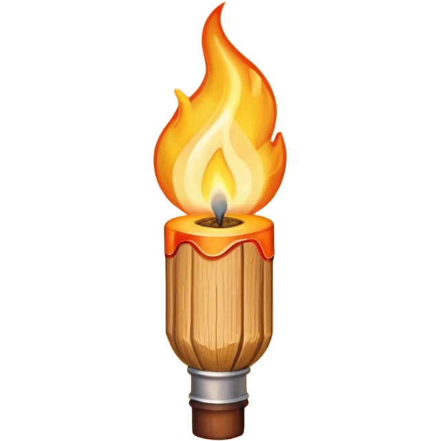 a lit matchstick with a flame emoji