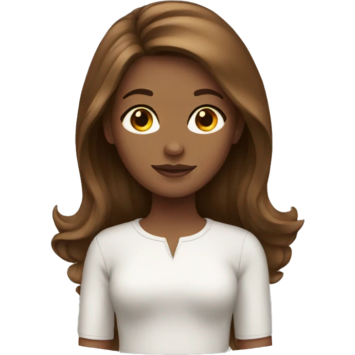 Girl brown hair emoji