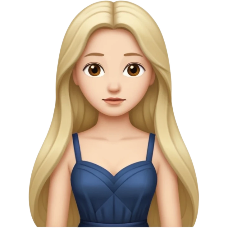 сделай волосы подлиннее и более закрытое платье  emoji