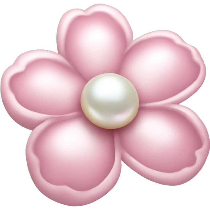 Pearl light pink flower emoji