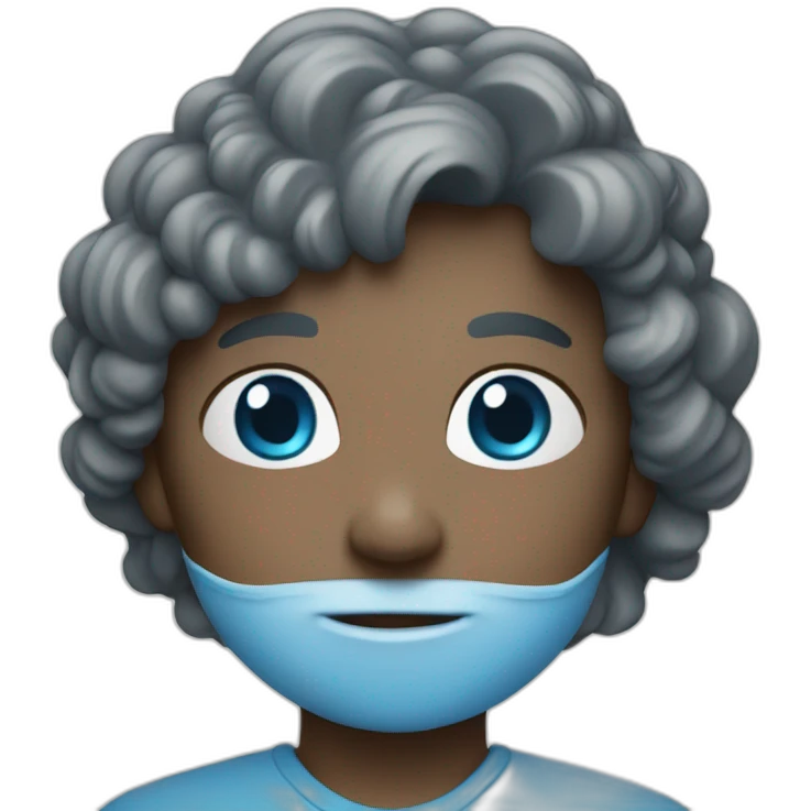 blue background white character of T emoji