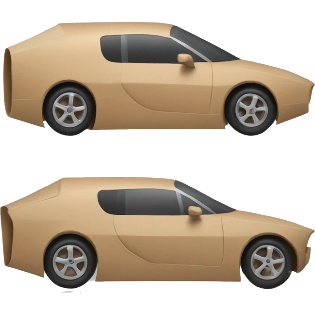 Aerodynamic Cardboard car emoji