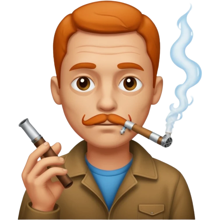Man smoking meth pipe emoji