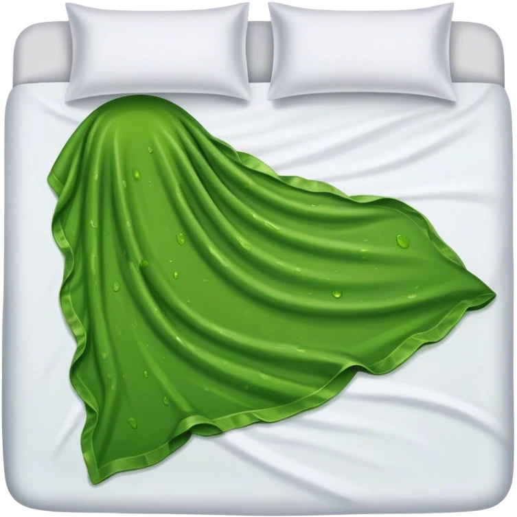 Pickles can leaked on bedsheet emoji