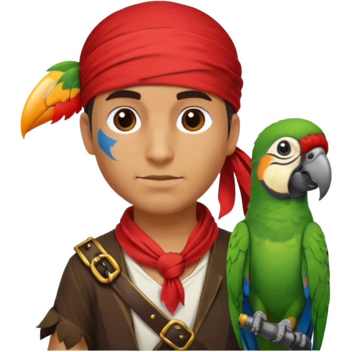 pirate and parrot emoji