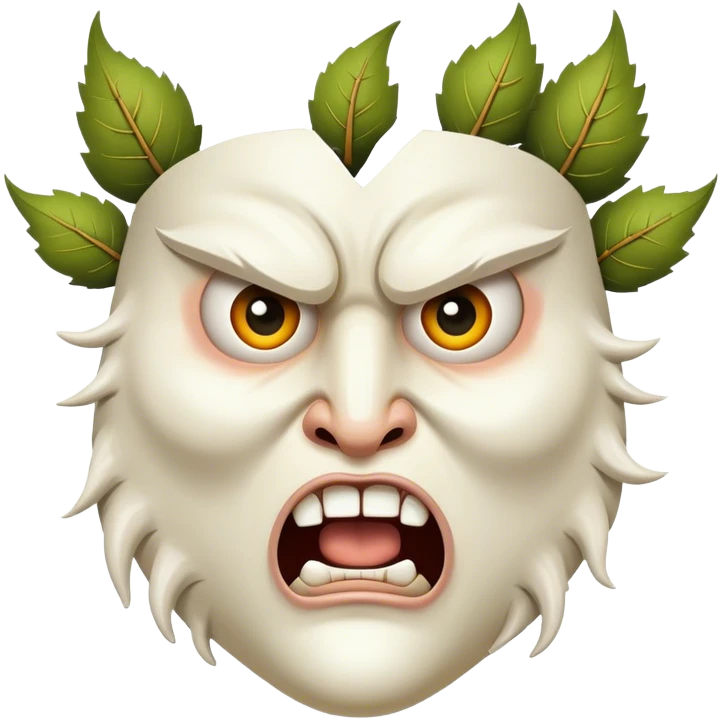 birch mask expressing anger emoji