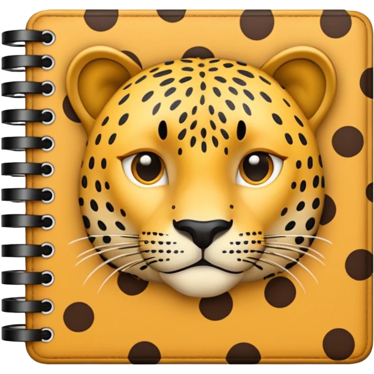 leopard patterned notebook emoji