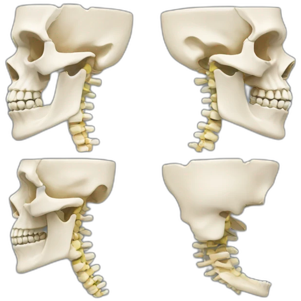 Coluna vertebral vista de perfil e colorida emoji