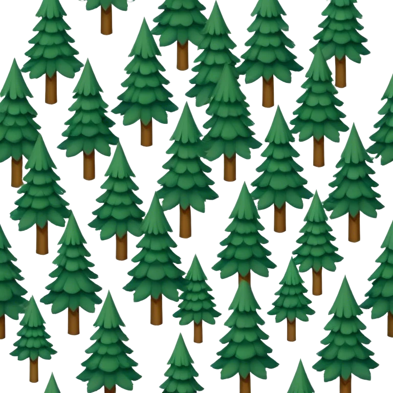 medieval isometric pine trees emoji