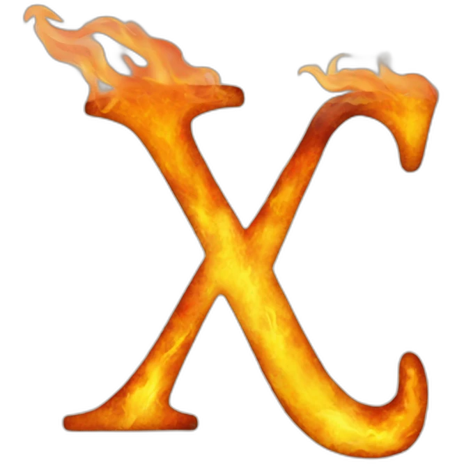 letter "A" in flames emoji