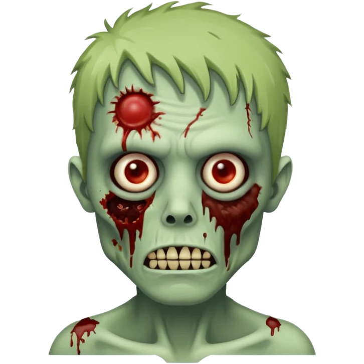 Zombie with short shag emoji