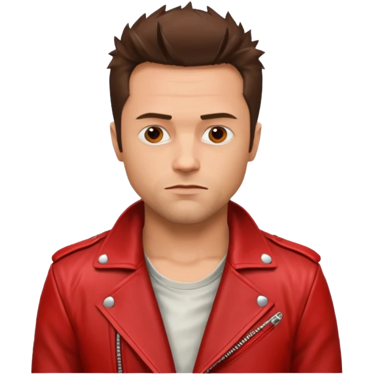 Tyler Durden, wearing red jacket emoji