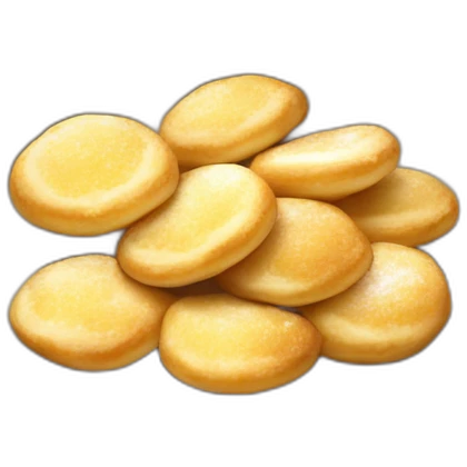 plate of dutch poffertjes with butter emoji