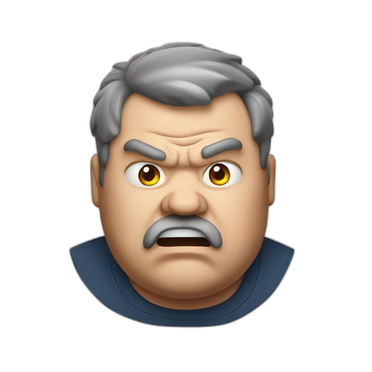 Angry it fat man emoji