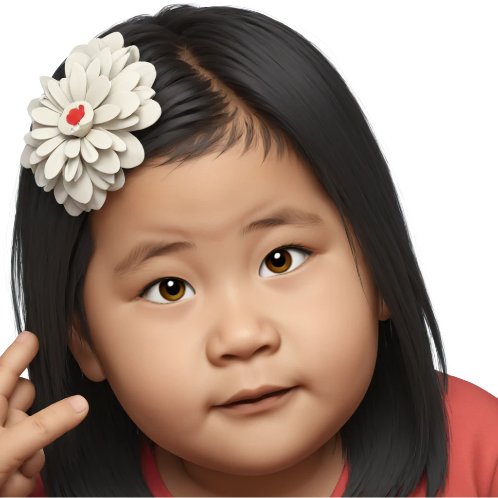 boy with flower in hair emoji