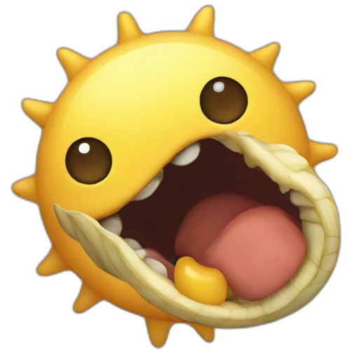 Worm sun emoji