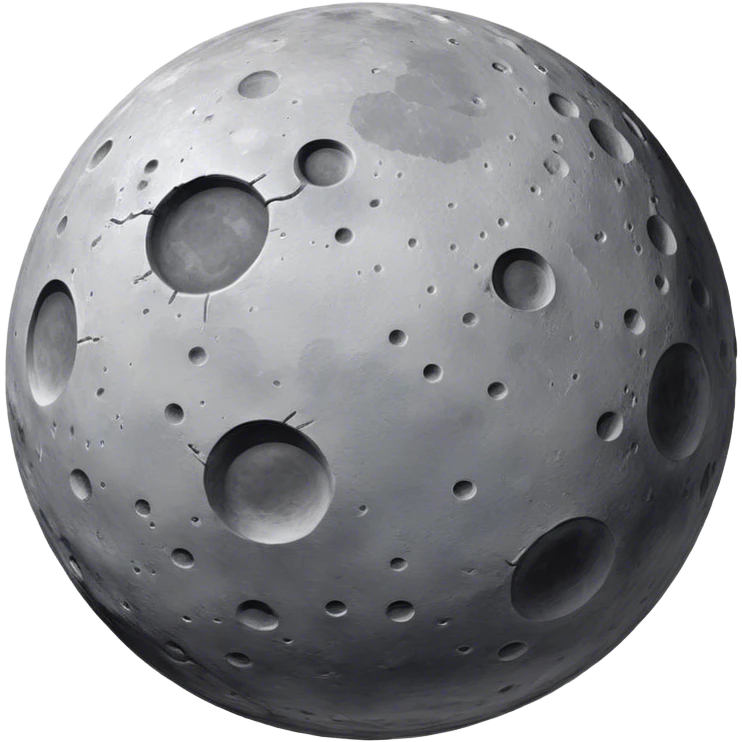 Planet mercury with alot of craters  emoji