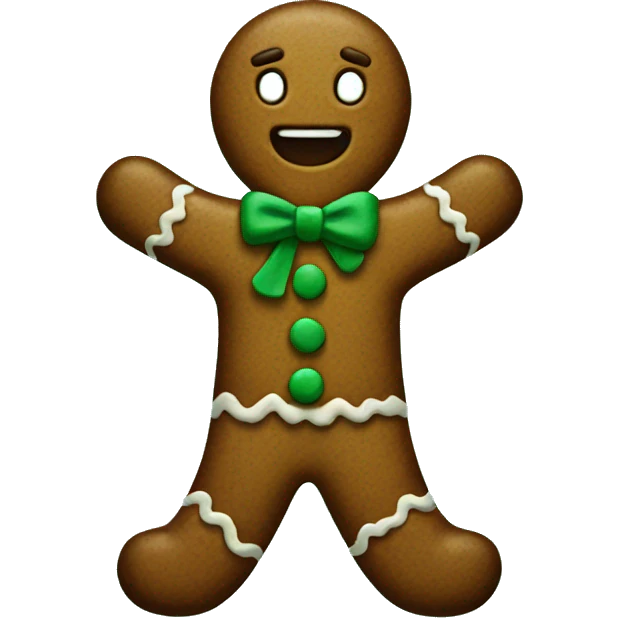 dark green gingerbread man emoji