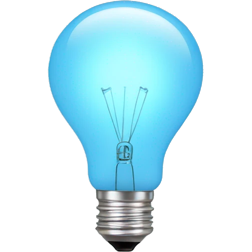 pastel blue light bulb emoji