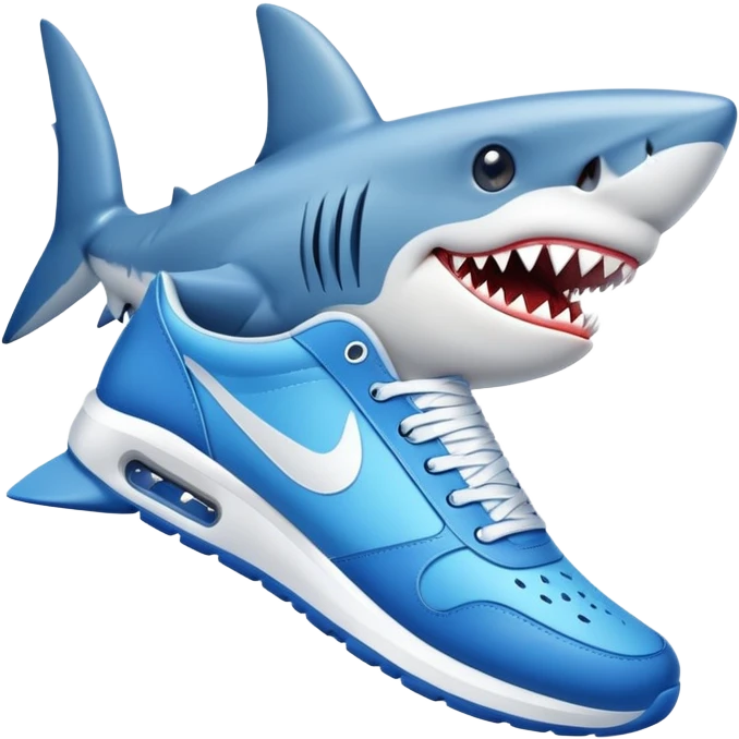 Tiburon con tenis emoji