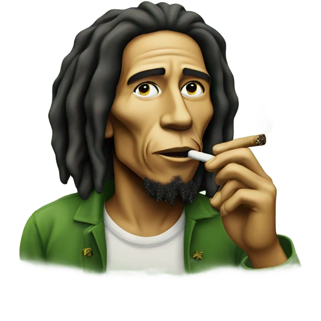 bob marley smoking joint emoji