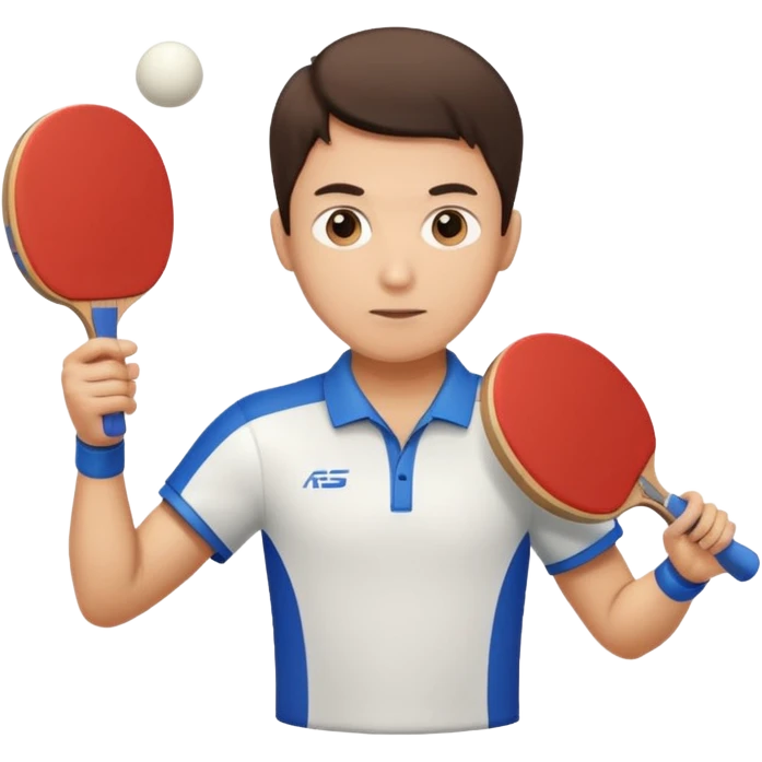 athlette with ping pong rocket emoji