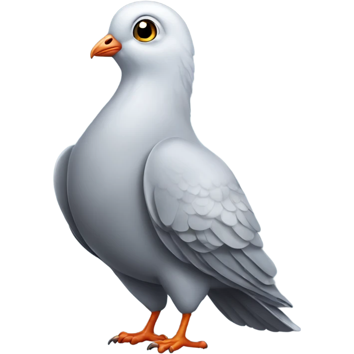 funny silver pigeon  emoji