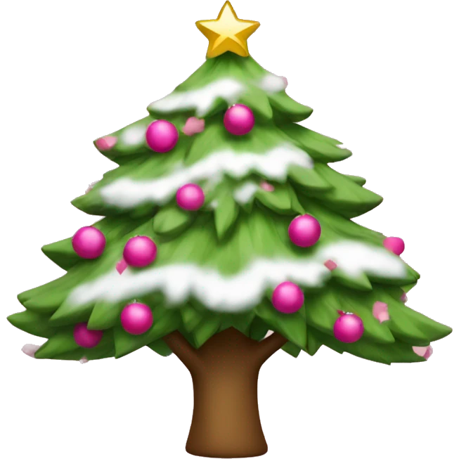 Árbol de navidad rosa  emoji