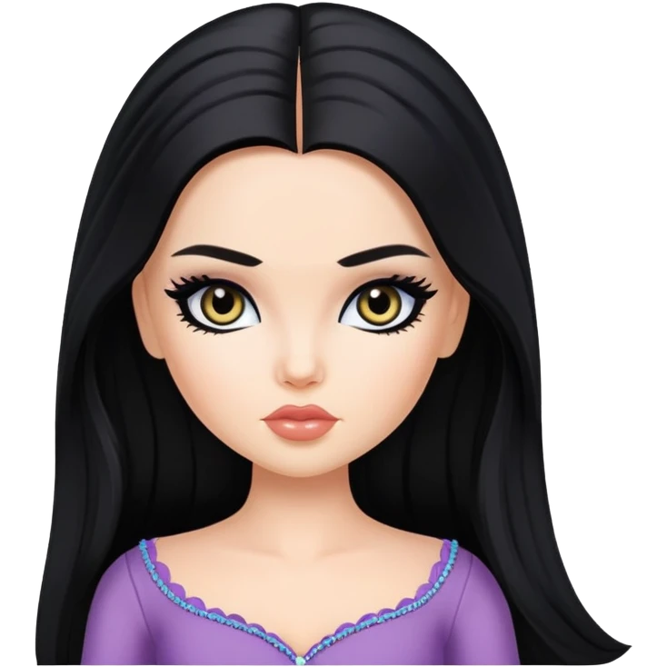 spanish beauty standard, pretty bratz baddie, black eyeliner emoji