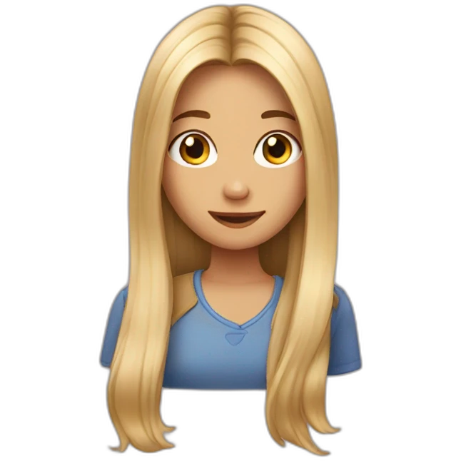 a girl with long hair  emoji