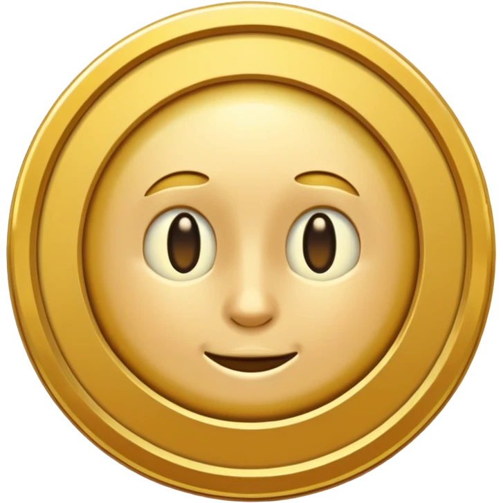 gold coin without designs emoji