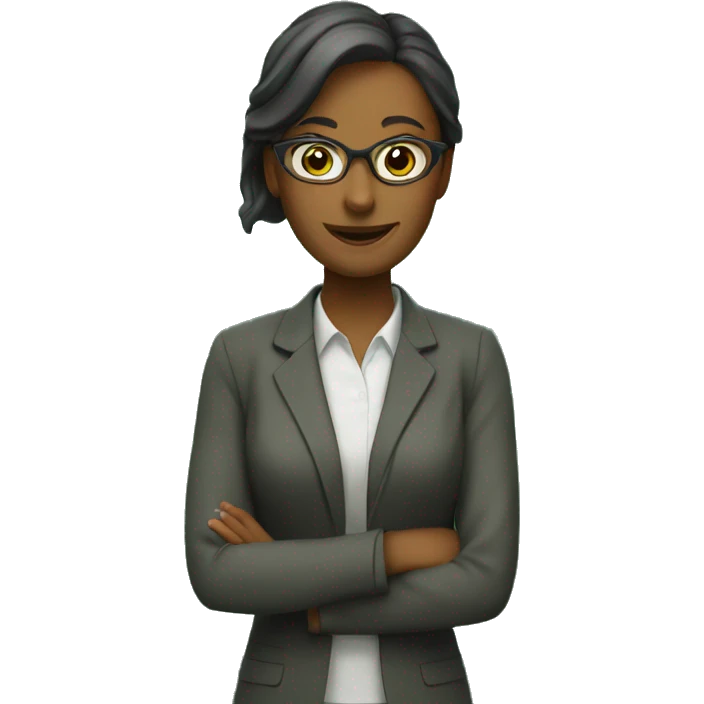 A teacher in front of a green board emoji