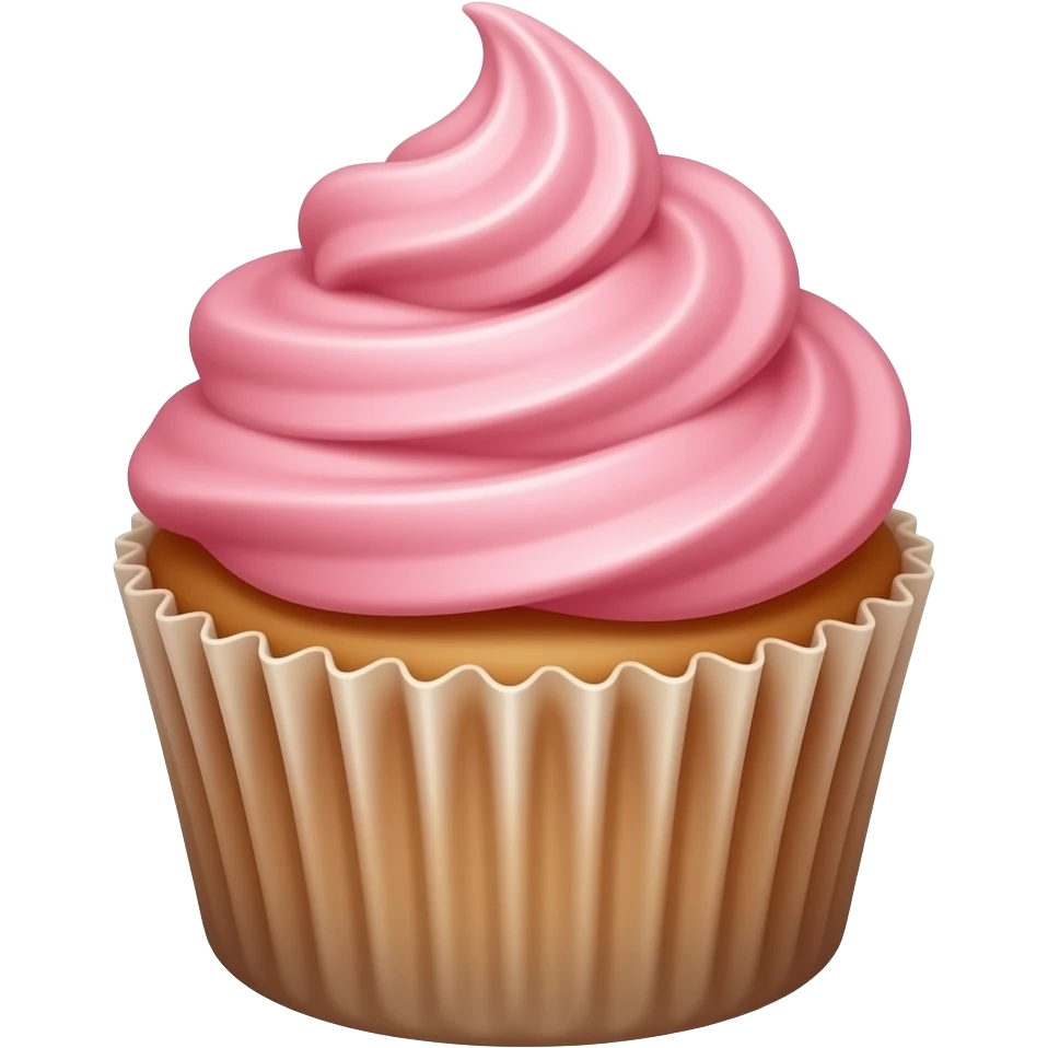 Cupcake with pink icing emoji