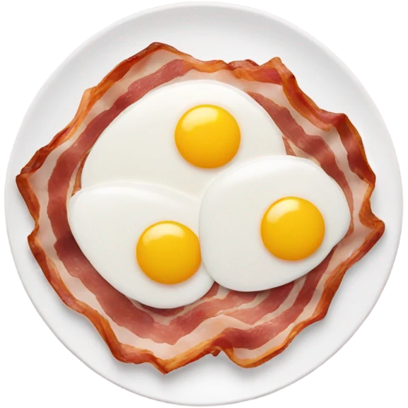 bacon and eggs plate emoji