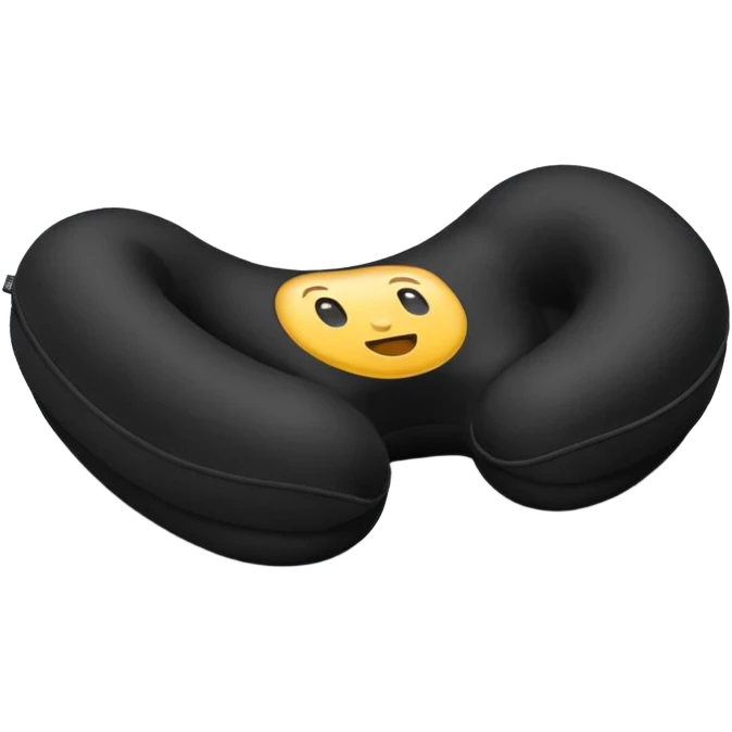 black Travel Neck Pillow emoji