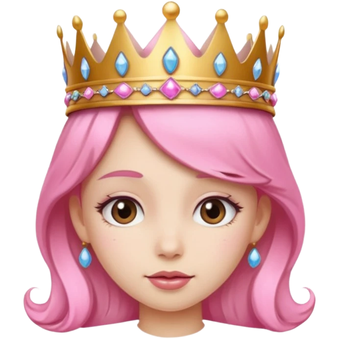 Pink 👑 for a girl  emoji