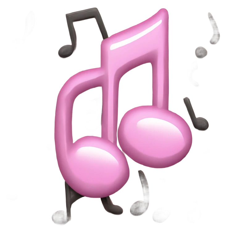 2 pale pink music notes emoji