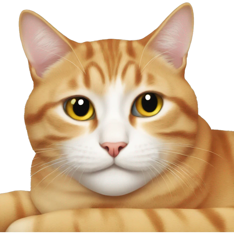 a lazy cat emoji