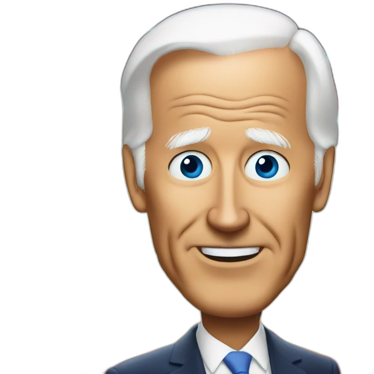 biden with laser beams  shooting out of his eyes emoji