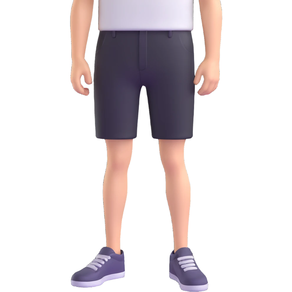 person wearing short black pants emoji