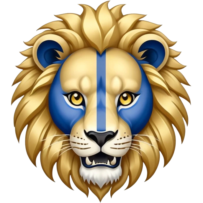 The Finnish flag like a lion emoji