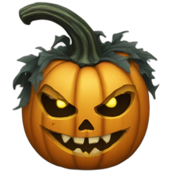 Punk rock pumpkin emoji