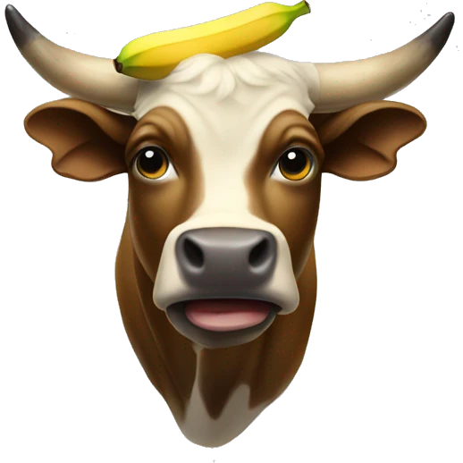 A bull who is a banana emoji