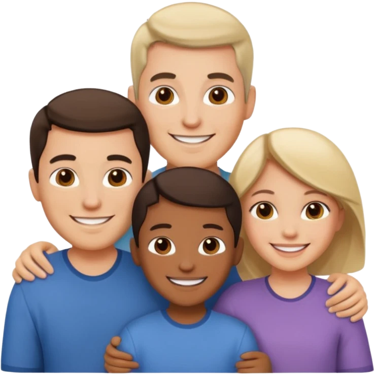 family of three, standing together emoji