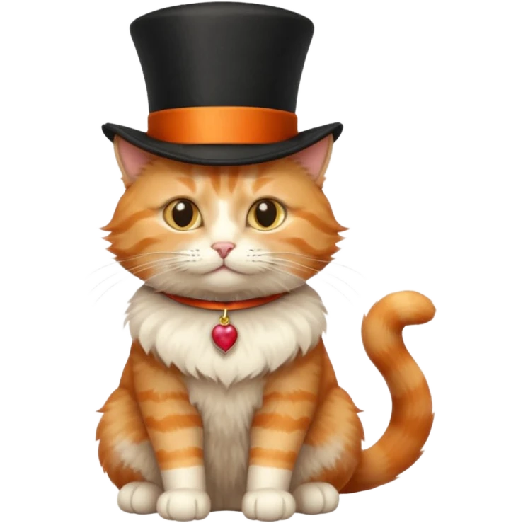cat wearing a tophat emoji
