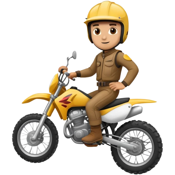 Man riding dirtbike emoji