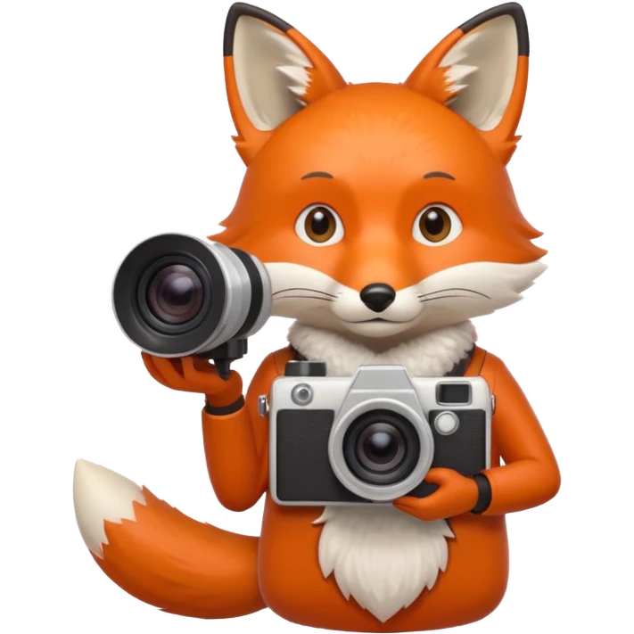 red fox white camera emoji