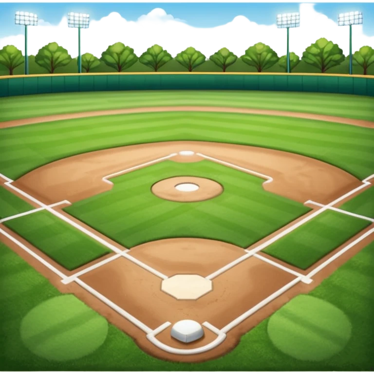 Realistic Baseball Diamond, with plates and chalklines emoji